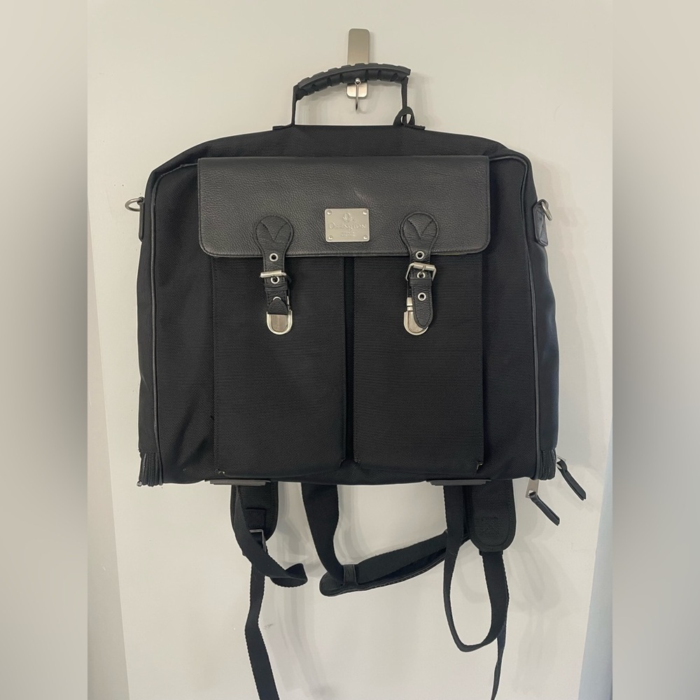 Ossington NY convertible folding garment travel bag shoulder back & hand straps